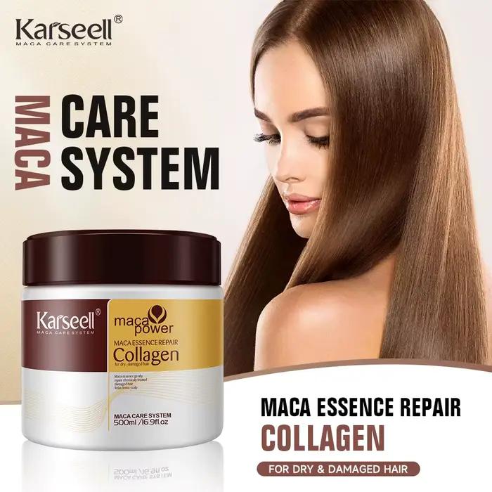 Karseell 2 pièces traitement capillaire au collagène réparation profonde conditionnement huile d'arg