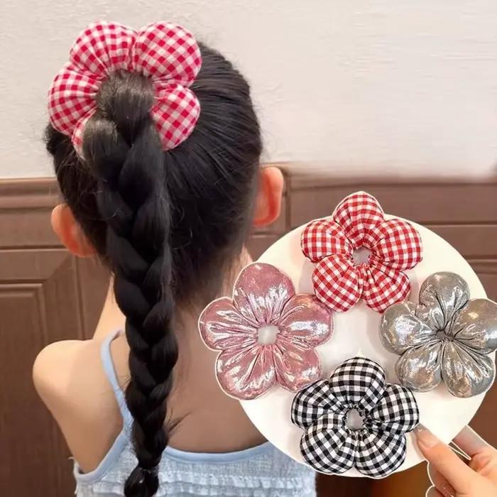 Chouchous à fleurs Super mignons pour enfants, accessoires de bandeau élastique pour filles, cravate