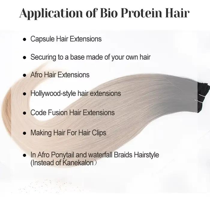 Extensions capillaires synthétiques lisses Bio, faux mèches en Fiber résistante à la chaleur, ombré 