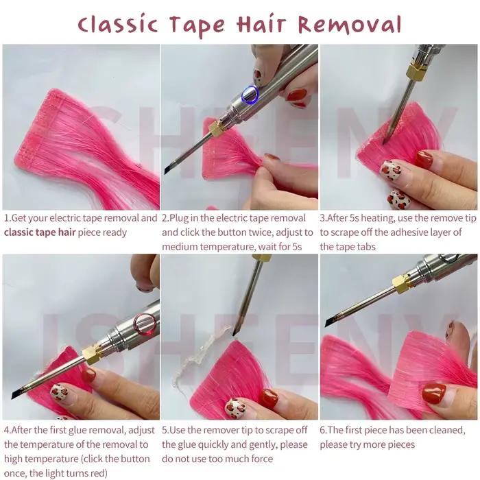 Isheeny – dissolvant de colle pour cheveux, avec Extensions de bande professionnelle, pince à pressi