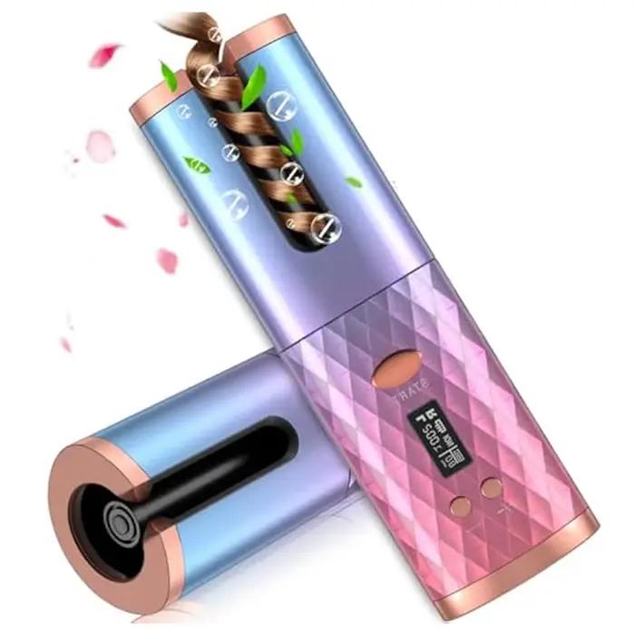 Fer à friser automatique sans fil, bigoudi automatique, outil de coiffage de baguette de vague de cu