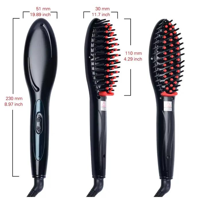 Nouveau Peigne à lisser électrique professionnel, brosse à cheveux, fers à lisser, prise ue/US/UK/AU
