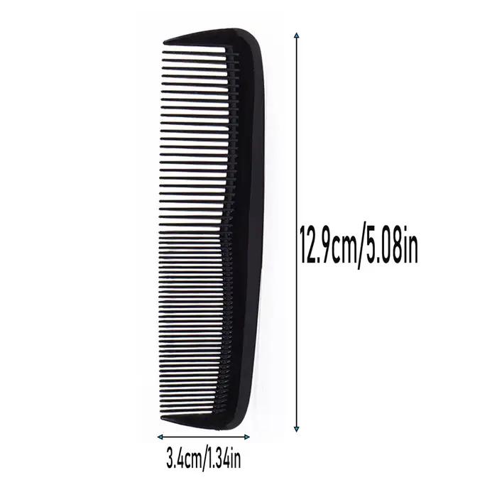 Peigne de coiffure noir 5 pièces, peigne à cheveux à dents fines, peigne résistant à la chaleur, pei