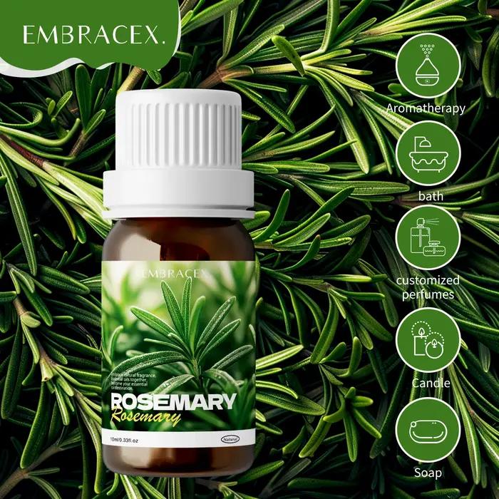 Huiles essentielles de romarin 10 ml, 100 % pures et naturelles, qualité supérieure, pour l'aromathé