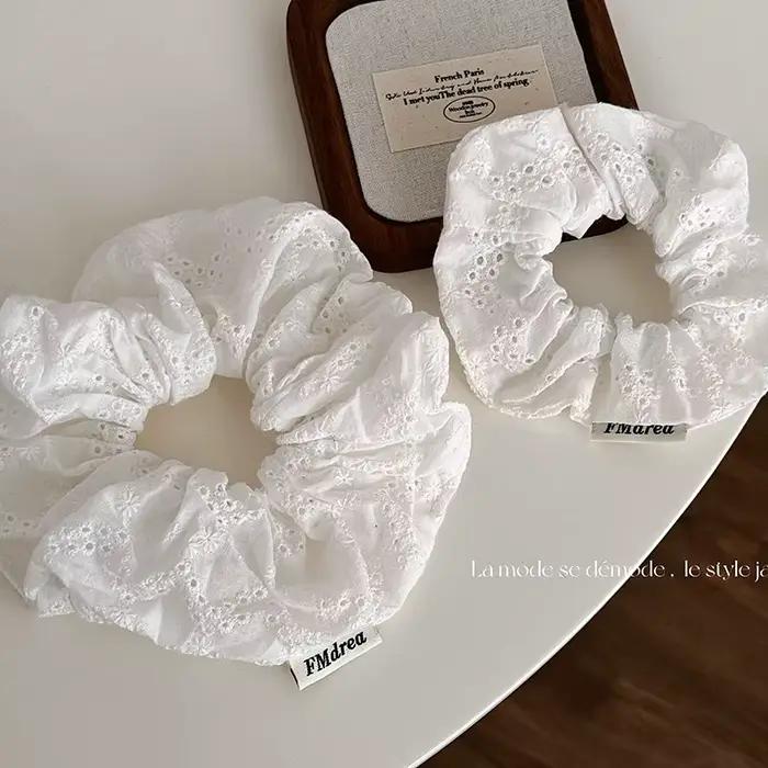 Chouchous en dentelle surdimensionnés pour femmes, bandes élastiques pour cheveux, porte-queue de ch