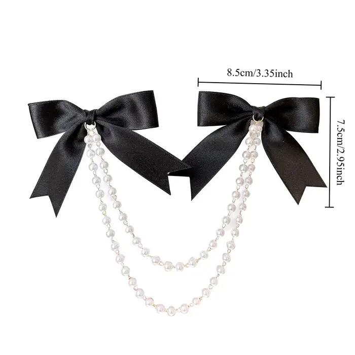 1 accessoire pour cheveux avec nœud en perles – pince à cheveux