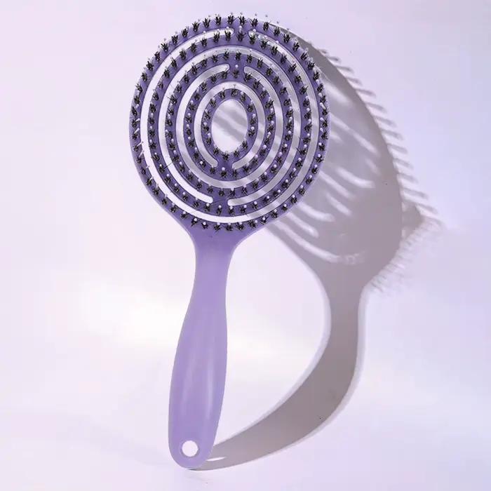 Brosse à cheveux en poils de sanglier naturels