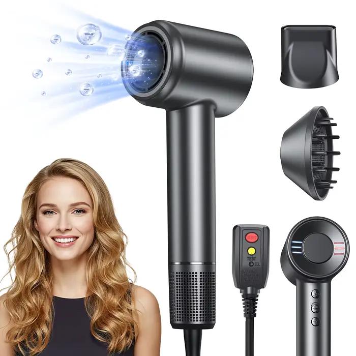 Sèche-cheveux, sèche-cheveux ionique négatif 120000 Sèche-cheveux à moteur sans balais RPM 40 M/S
