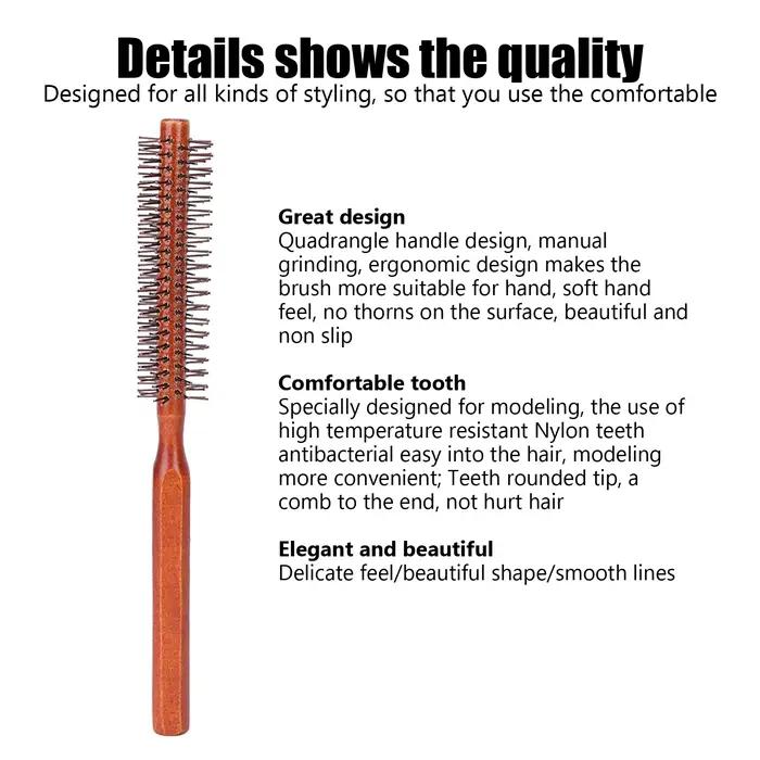 Brosse à Cheveux Ronde en Bois Unisexe
