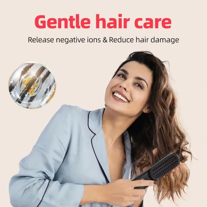 Brosse lissante sans fil pour cheveux