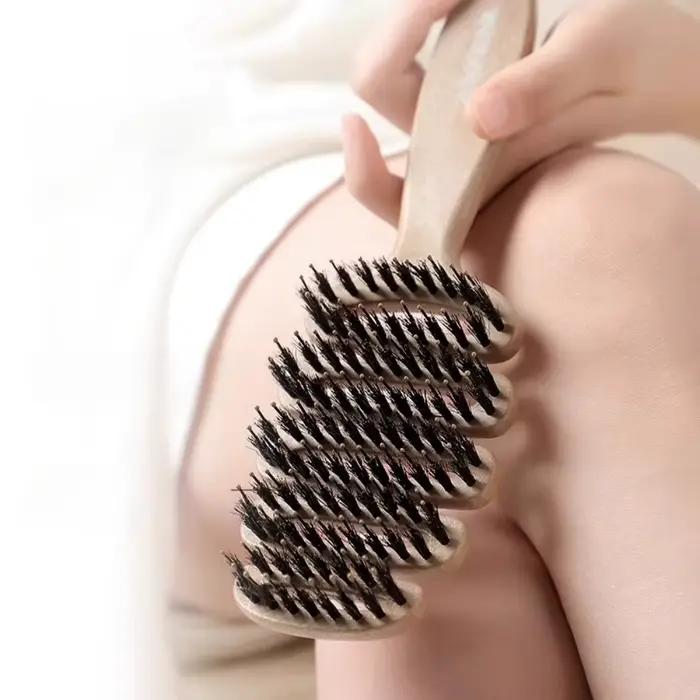 Brosse à cheveux en poils de sanglier