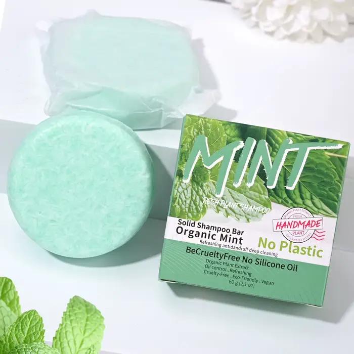 Shampoing à l'huile essentielle de menthe rafraîchissante