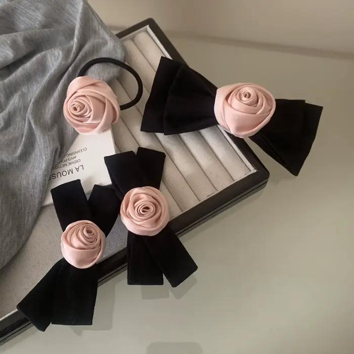 Blackpink Rose Stain Barrettes Épingles à cheveux pour femmes