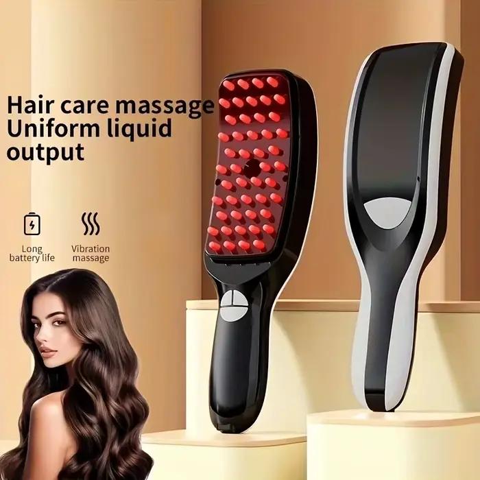 Peigne de massage pour le cuir chevelu avec thérapie par lumière rouge