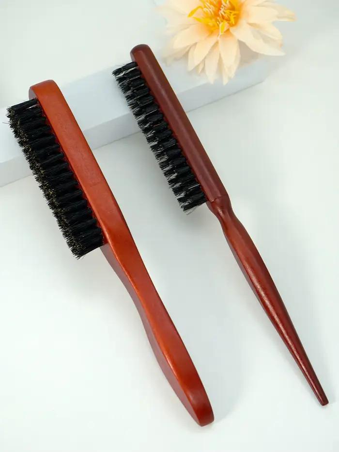 Brosse à cheveux Premium avec manche en bois