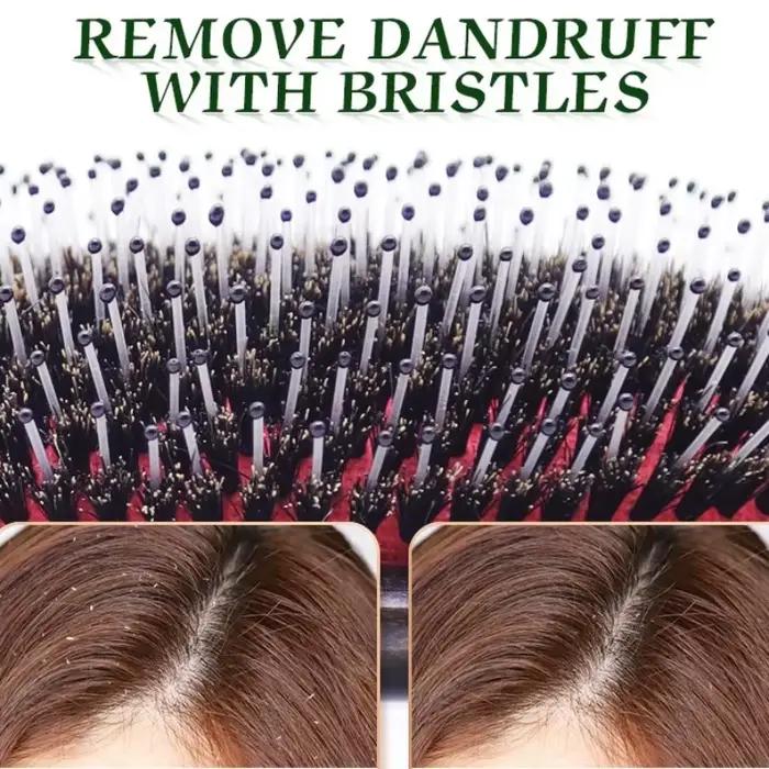Brosse à cheveux en poils de sanglier pour femmes