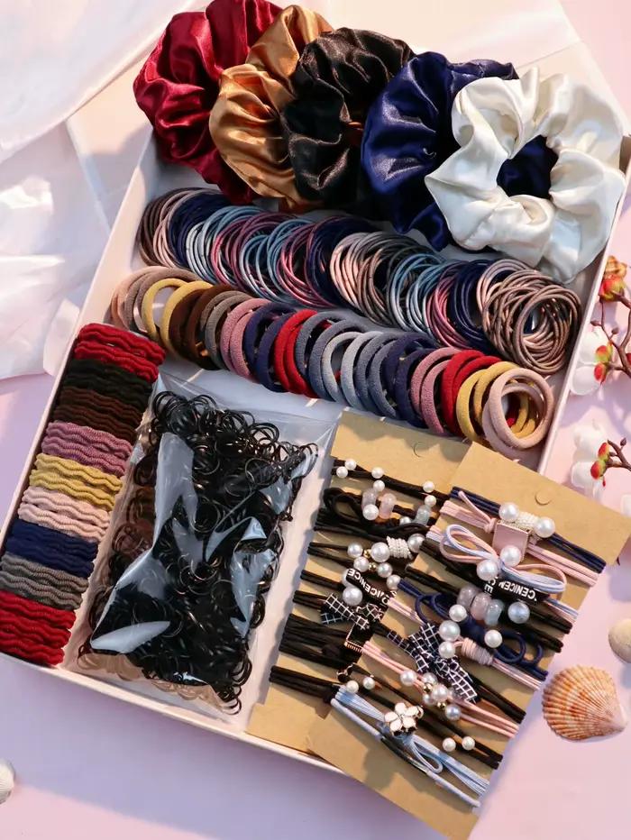 Ensemble d'accessoires pour cheveux foncés pour femmes