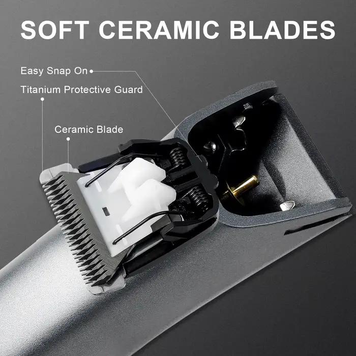 Tondeuse électrique pour poils d'aine des hommes : toiletteuse corporelle polyvalente