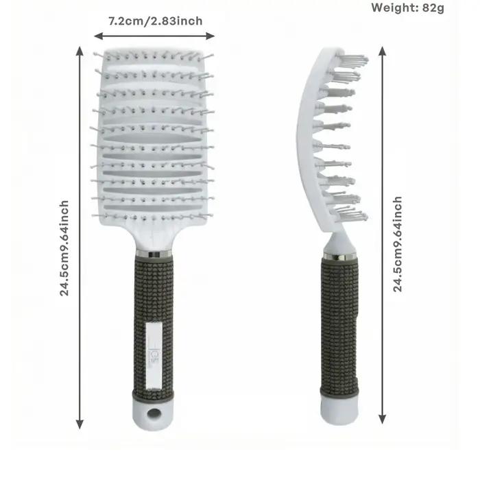 1 pièce Brosse à cheveux professionnelle incurvée à trous d'aération pour le séchage à la bougie
