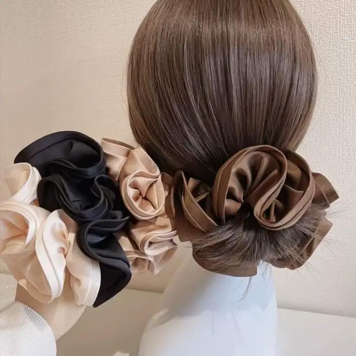 Cravate de cheveux en Satin pour femmes