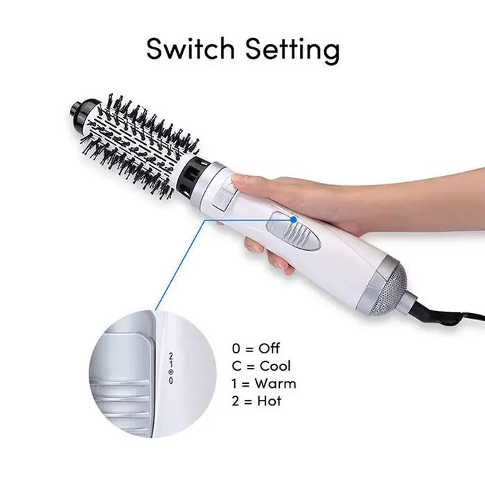 Brosse soufflante rotative 2 en 1