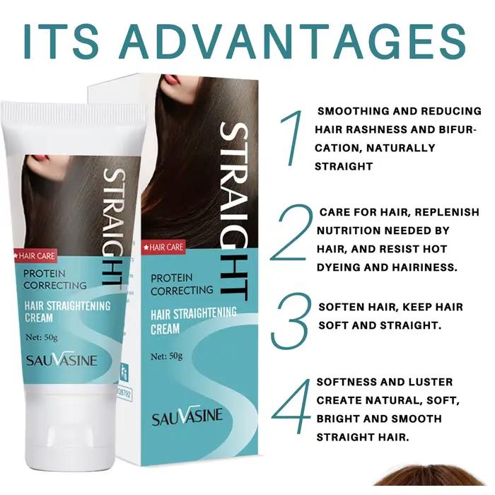 Crème de lissage des cheveux à la kératine