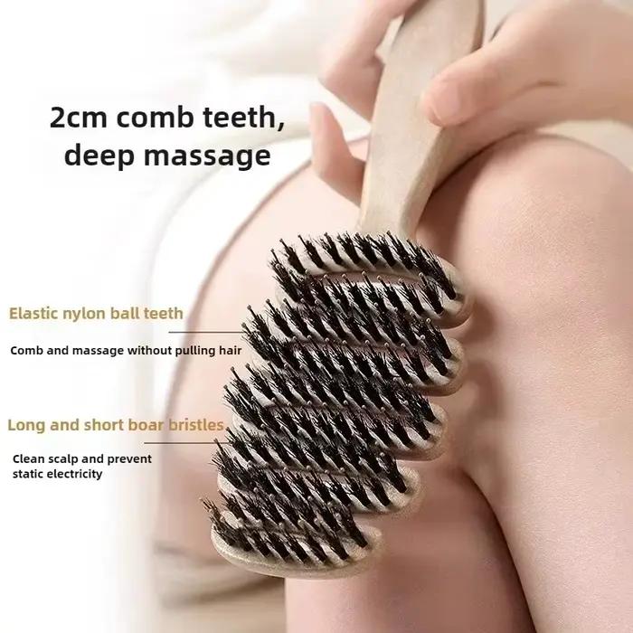 Brosse démêlante en poils de sanglier