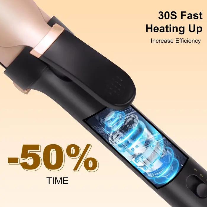 Hatteker fer à friser électrique pour femmes contrôle de température à 3 niveaux en céramique protection des cheveux