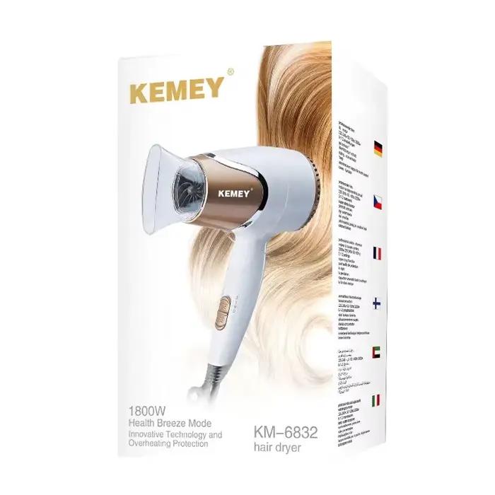 Kemei Sèche-cheveux de voyage compact avec poignée pliante Mini