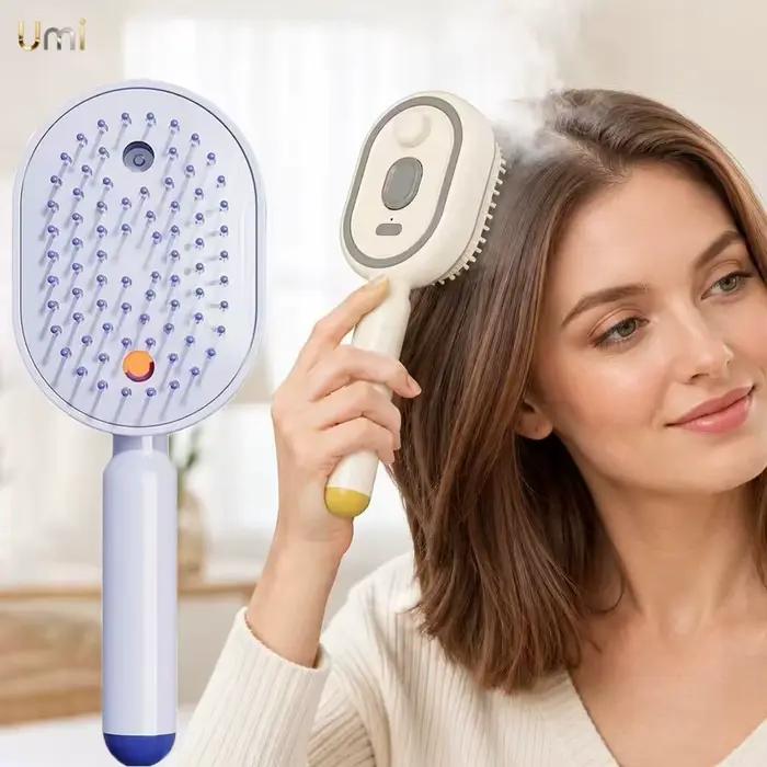 Brosse à vapeur électrique pour cheveux 3 en 1