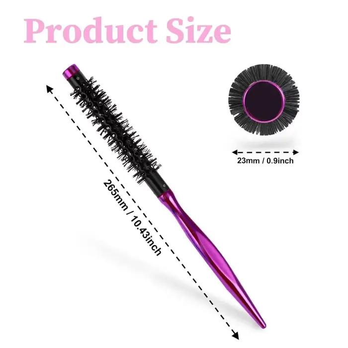 Brosse à boucler compacte avec manche lisse