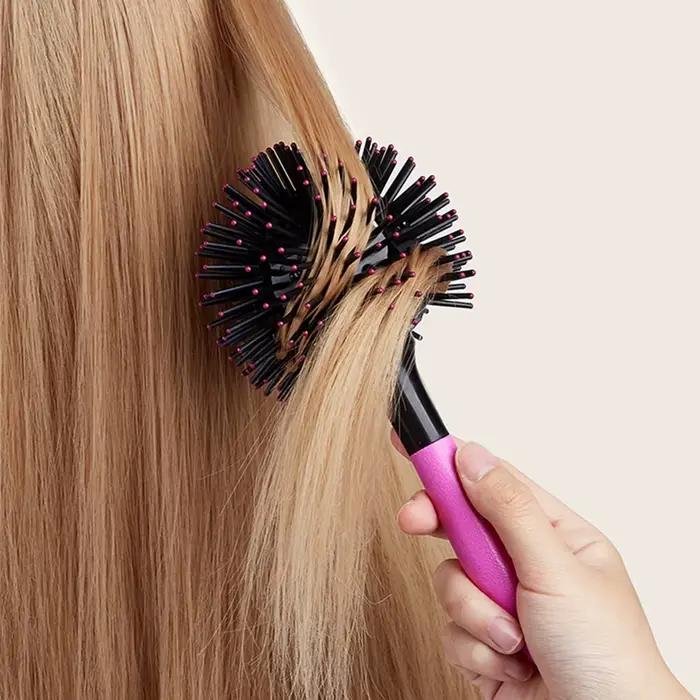 Brosses à cheveux rondes 3D Peigne 360 ° Brosse
