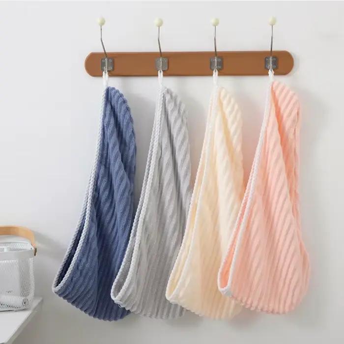 Bonnet de cheveux secs en velours bonbon, serviette absorbante épaisse à séchage rapide en velours corail pour femmes, serviette bandeau, serviette pour cheveux secs
