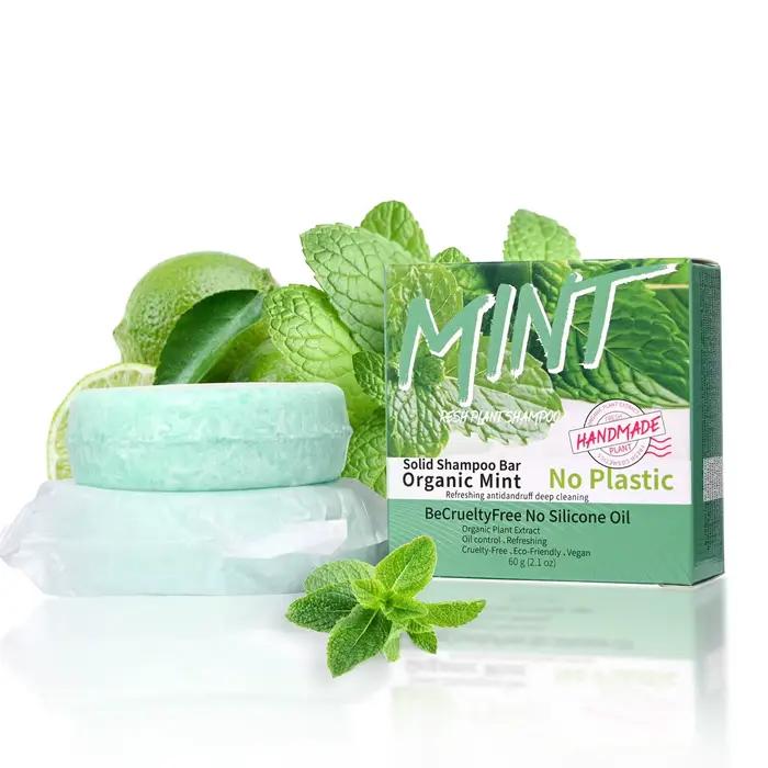 Shampoing à l'huile essentielle de menthe rafraîchissante