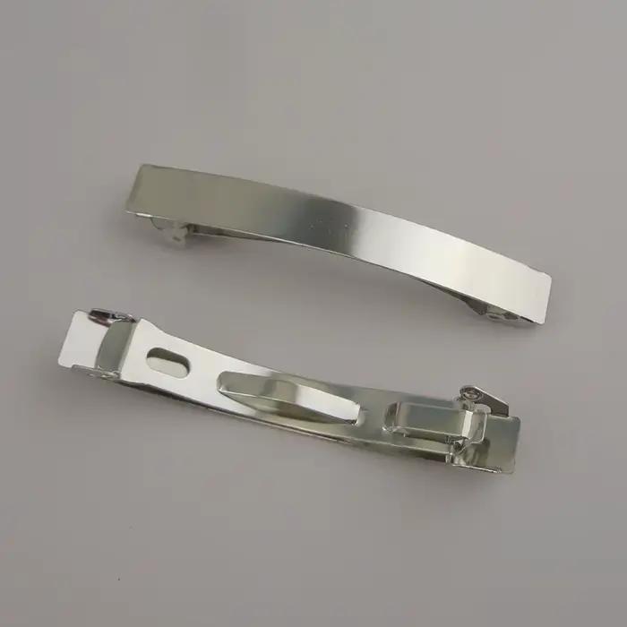 Barrettes à cheveux françaises en métal argenté