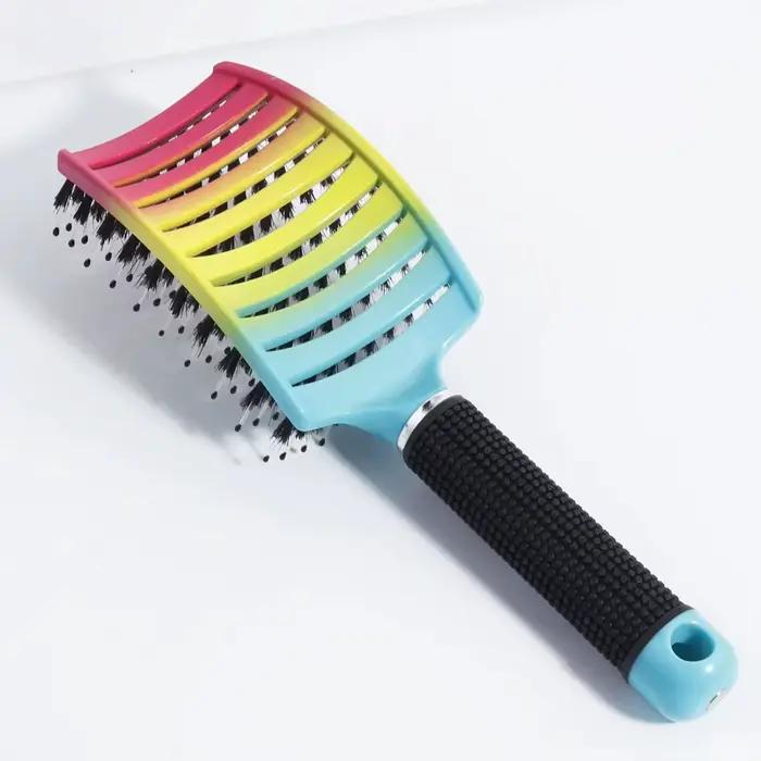 Brosse démêlante en poils naturels et nylon pour femmes