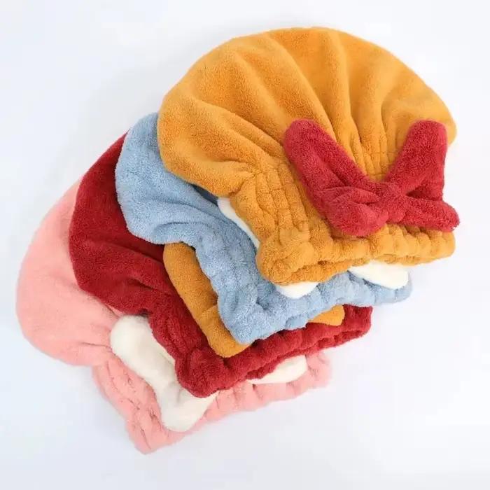 Bonnet de bain super absorbant avec nœud pour femme