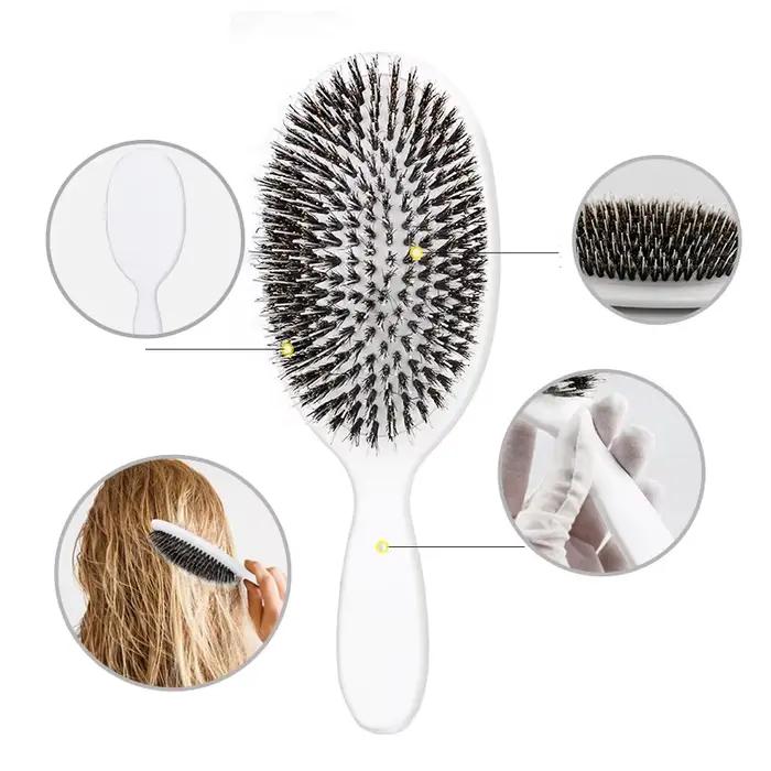 Brosse à cheveux en poils de sanglier