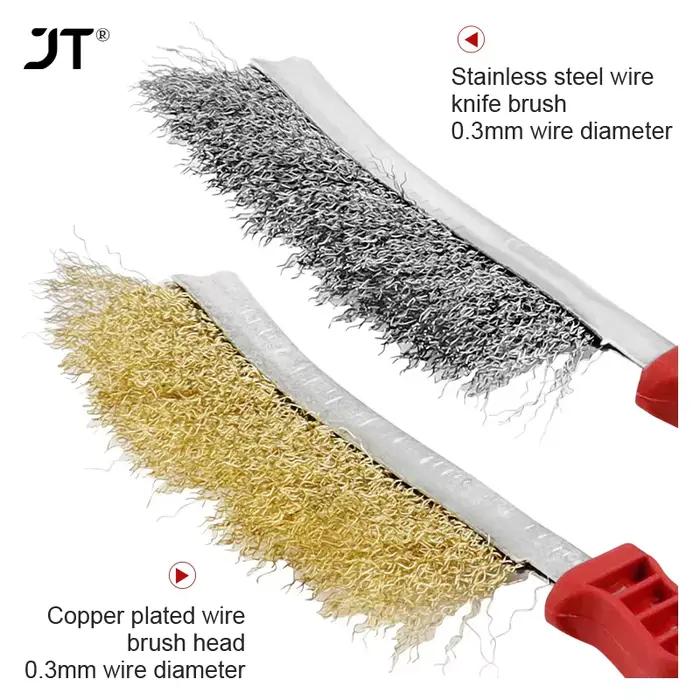 Brosse métallique multifonctionnelle en acier inoxydable plaqué cuivre
