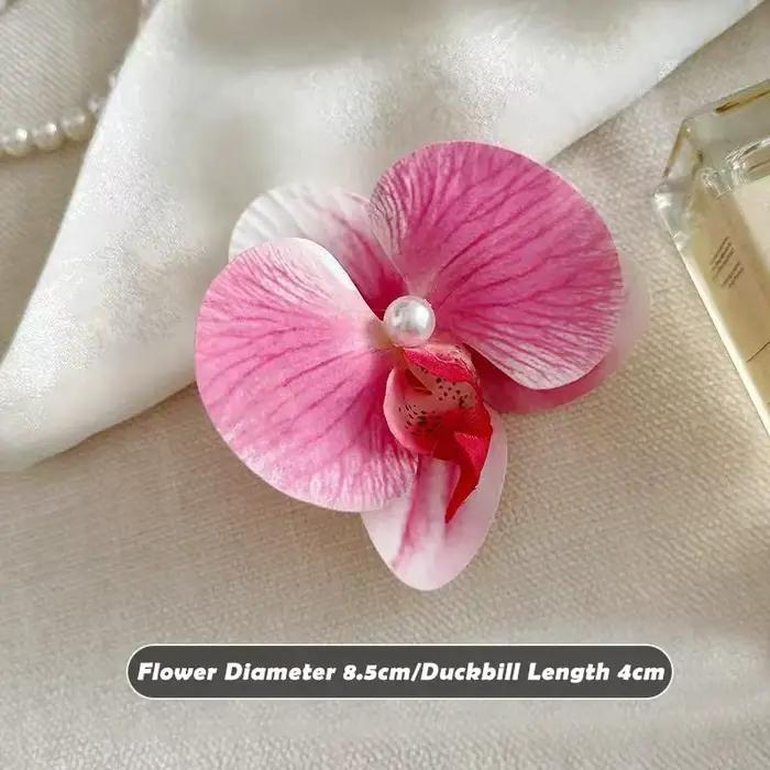 1/6 pièces accessoire de cheveux doux pour les femmes orchidée fleur épingle