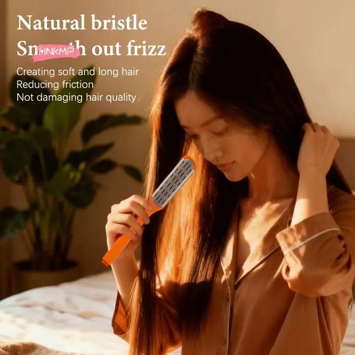 Brosse à lisser professionnelle pour cheveux de sanglier