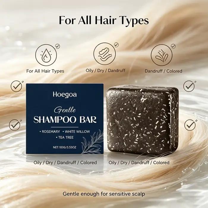 Barre de shampoing au romarin pour la croissance des cheveux Shampooing solide naturel avec huile
