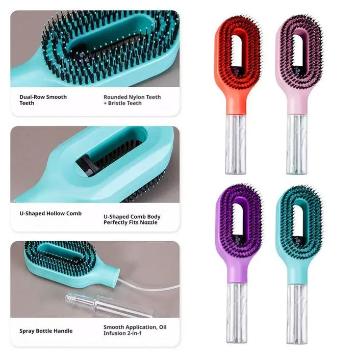 Peigne pulvérisateur rechargeable anti-statique démêlant