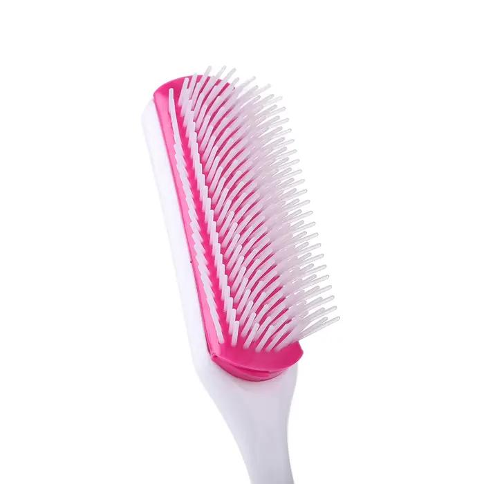 Brosse à cheveux lisse et bouclée à 9 rangées