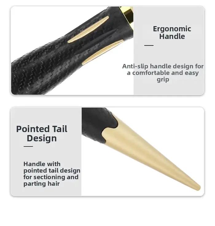 Brosse à cheveux ronde en poils de sanglier