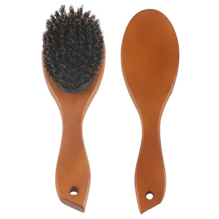 Brosse à cheveux en poils de sanglier naturels