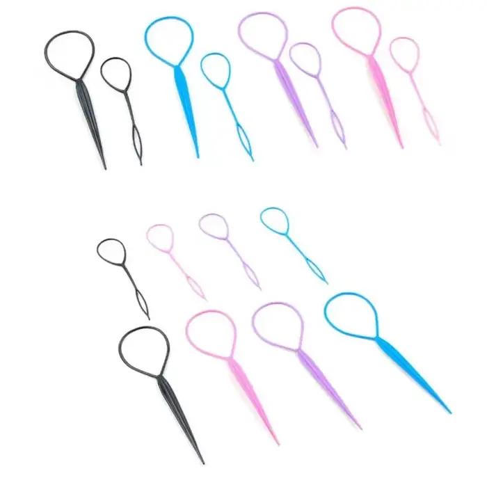Populaire 1 ensemble queue de cheval créateur boucle en plastique outils de coiffure poney Topsy