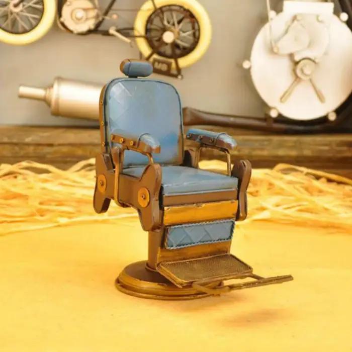 Chaise de salon de coiffure en fer forgé rustique Vintage