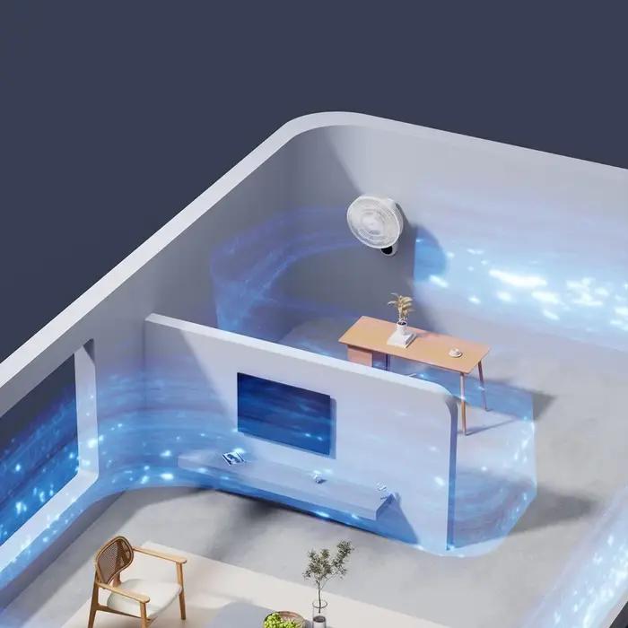 JIPIN 220V 50W contrôle tactile Intelligent grand Volume d'air Double ventilateur mural 15 ou 7 palettes rotatives 3