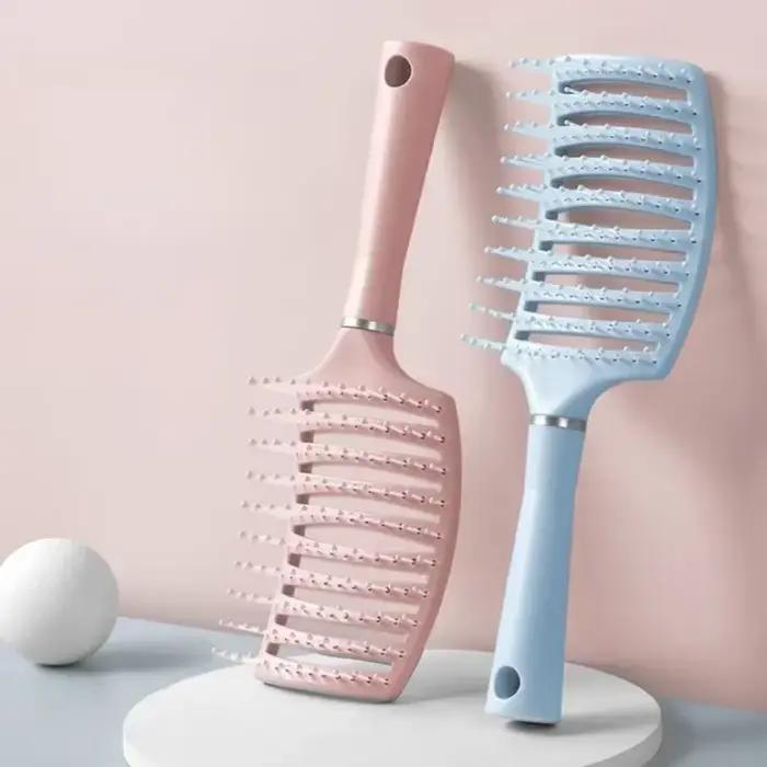 Brosse à cheveux démêlante verte